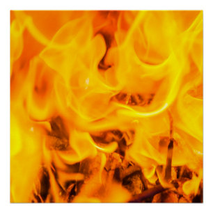 Póster Fuego y llamas