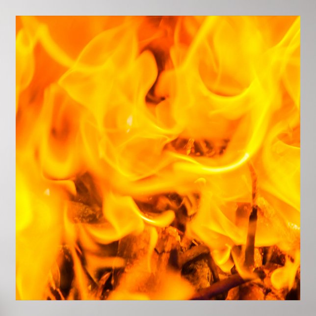 Póster Fuego y llamas (Frente)