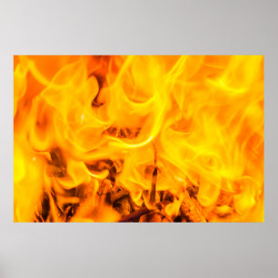 Póster Fuego y llamas