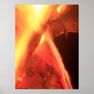 Póster Fuego y Madera