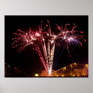 Póster fuegos artificiales