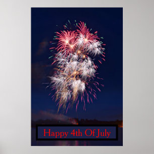 Póster Fuegos artificiales 4tos del Día de la