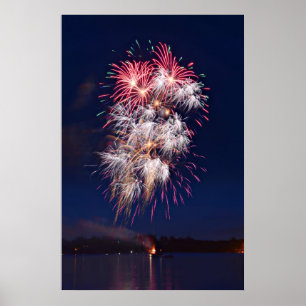 Póster Fuegos artificiales 4tos del Día de la