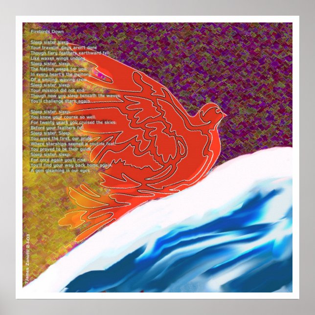 Póster Fuegos artificiales abajo (Frente)