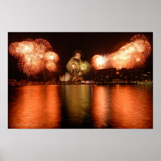 Póster Fuegos artificiales Casa de la Ópera de Sydney Ido