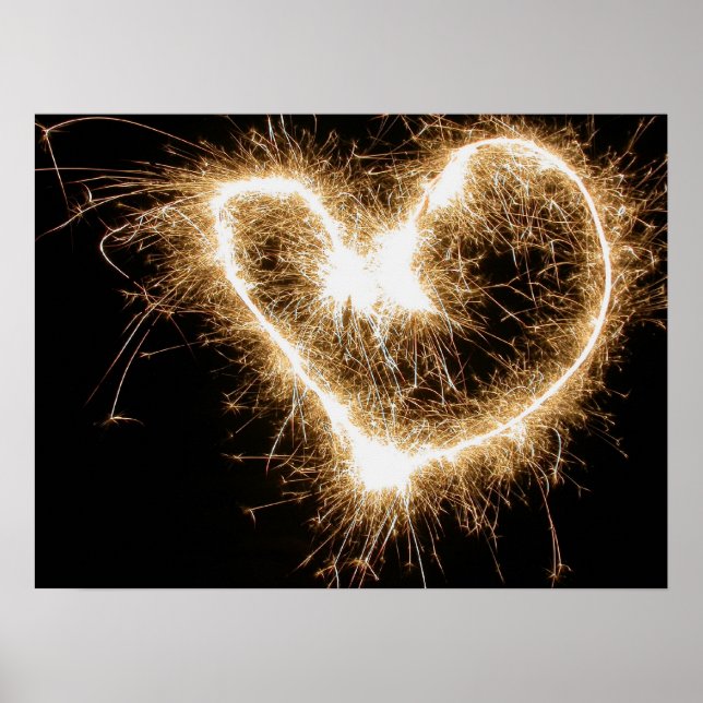 Póster Fuegos artificiales de amor (Frente)