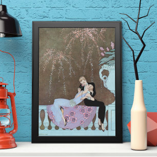 Póster Fuegos artificiales de Art Decó Vintage Le Feu, Ge