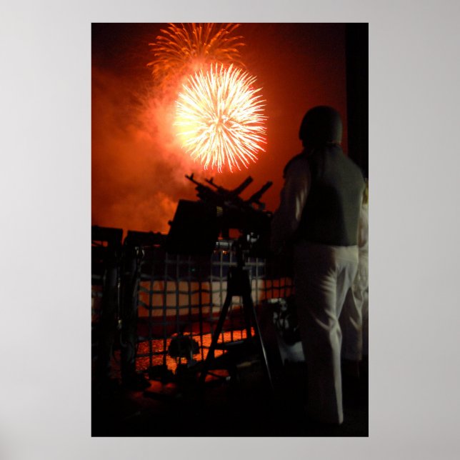 Póster Fuegos artificiales de la Marina de Estados Unidos (Frente)