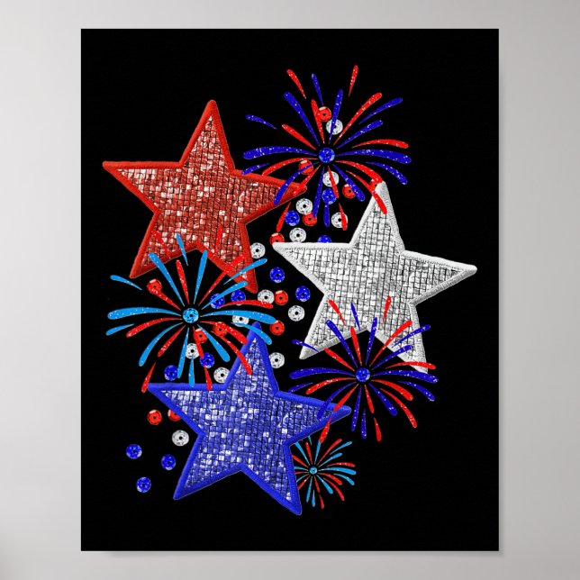 Póster Fuegos Artificiales del 4 de Julio (Frente)