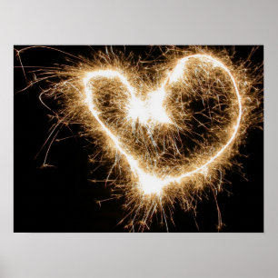 Póster Fuegos artificiales del amor