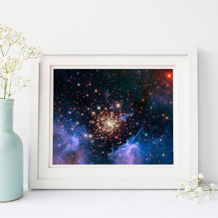 Póster Fuegos artificiales en la foto celestial del espac