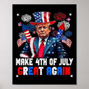 Póster Fuegos Artificiales Patrióticos de Donald Trump Ha