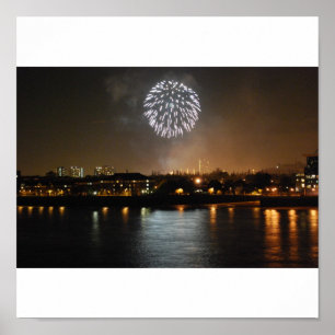 Póster Fuegos artificiales sobre Londres