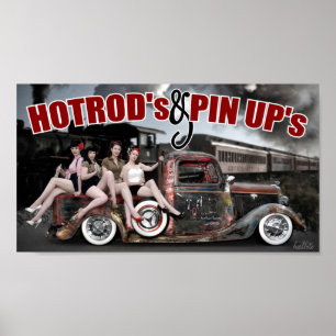 Póster FuelFoto - Poster de Hot Rod y Pin Up