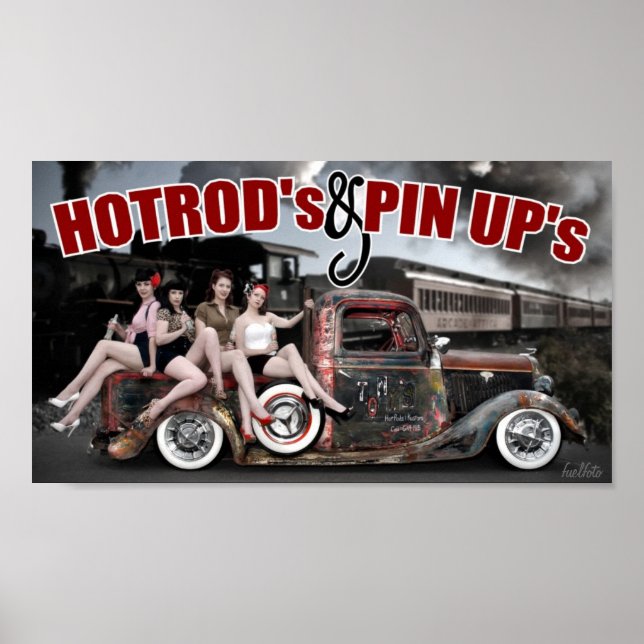 Póster FuelFoto - Poster de Hot Rod y Pin Up (Frente)