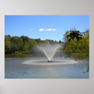 Póster Fuente bajo el cielo azul II