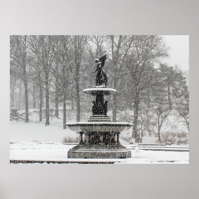 Póster Fuente de Bethesda en Central Park Foto (Frente)