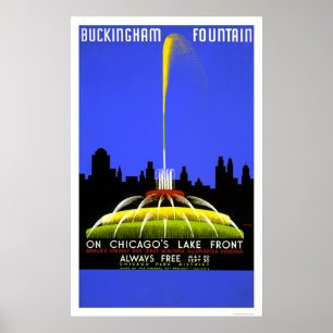 Póster Fuente de Buckingham 1939 WPA