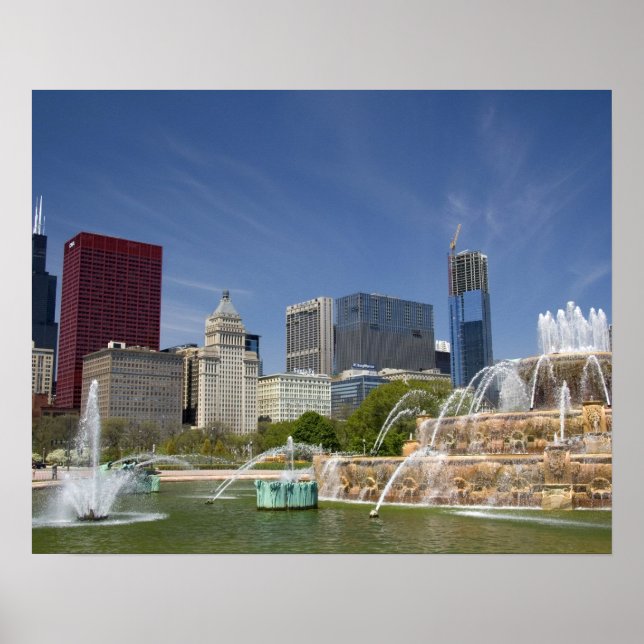 Póster Fuente de Buckingham situada en Grant Park, 2 (Frente)