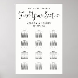 Póster Fuente de caligrafía moderna de PixDezines, gráfic