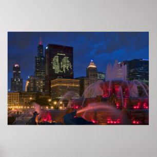 Póster Fuente de Chicago Buckingham en Canvas