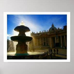 Póster fuente de la frontera del Vaticano