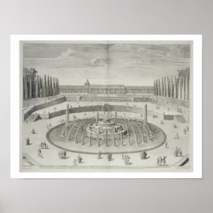 Póster Fuente de Latone en Versalles, 1714, de 'Les