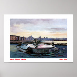 Póster Fuente de los surfistas (A Coruña)