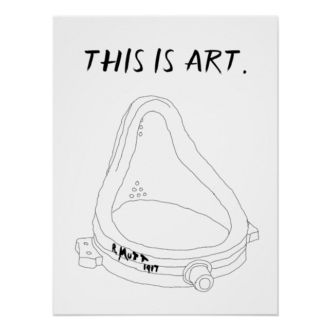 Póster Fuente de Marcel Duchamp R.Mutt 1917 (Anverso)