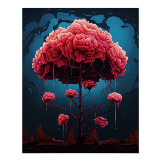 Póster Fuente de rosas de amor (Anverso)