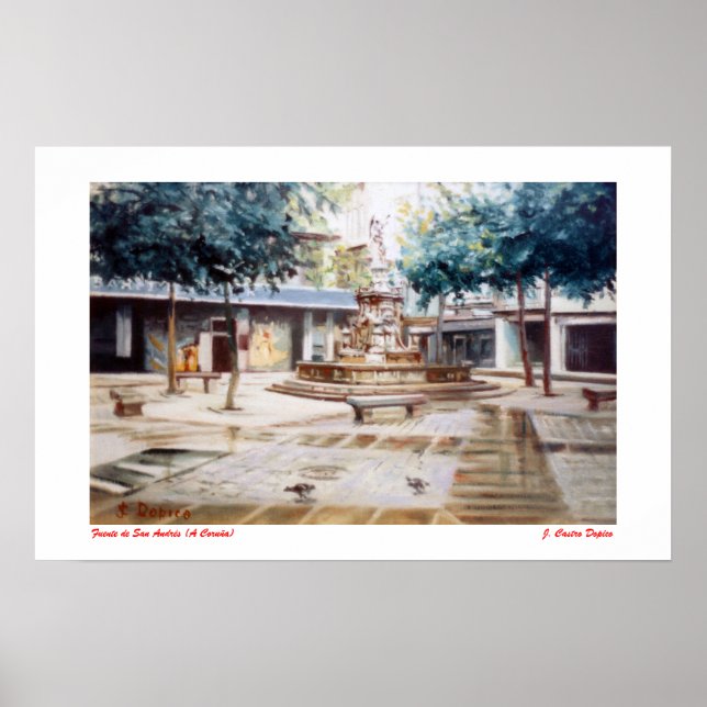Póster Fuente de San Andrés (A Coruña) (Frente)