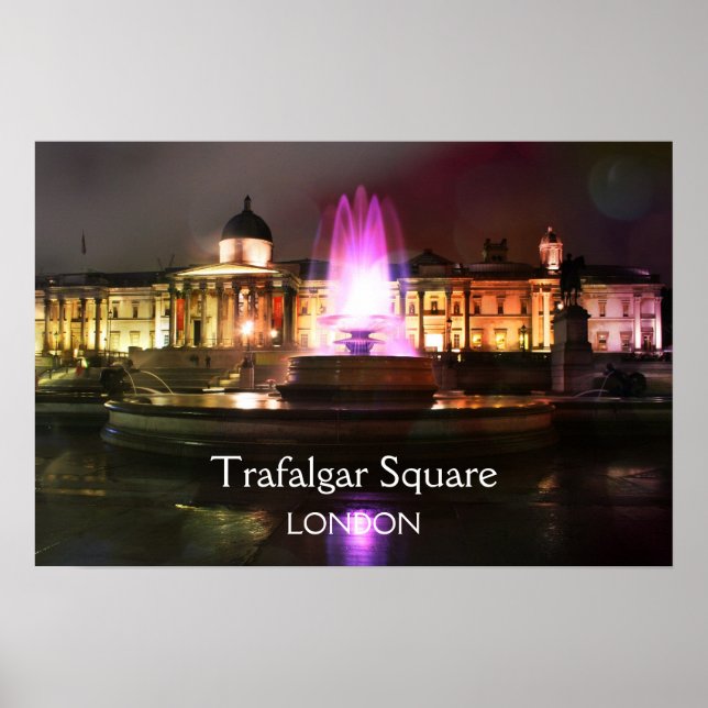 Póster Fuente de Trafalgar Square (Frente)