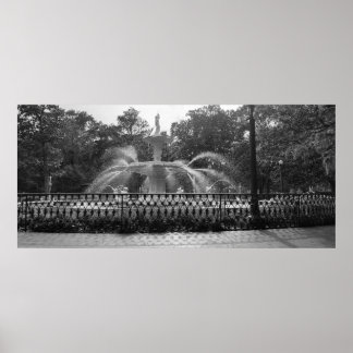 Póster Fuente del Forsyth Park, Savannah Ga