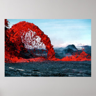 Póster Fuente del lava del volcán Pahoehoe