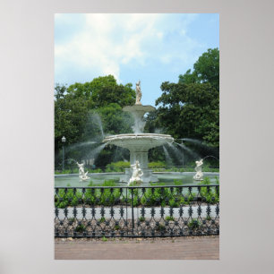 Póster Fuente del parque de Forsyth