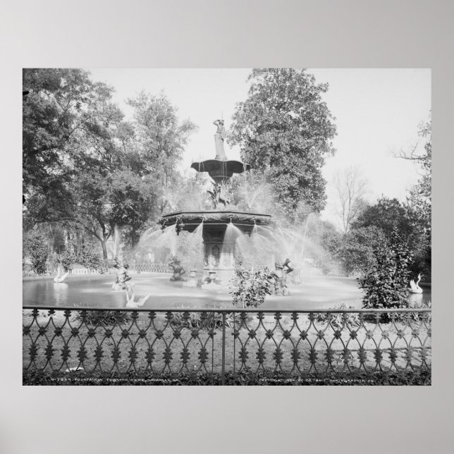 Póster Fuente en Forsyth Park (Frente)