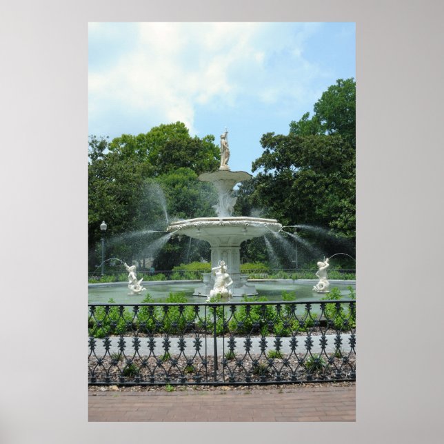 Póster Fuente Forsyth Park (Frente)