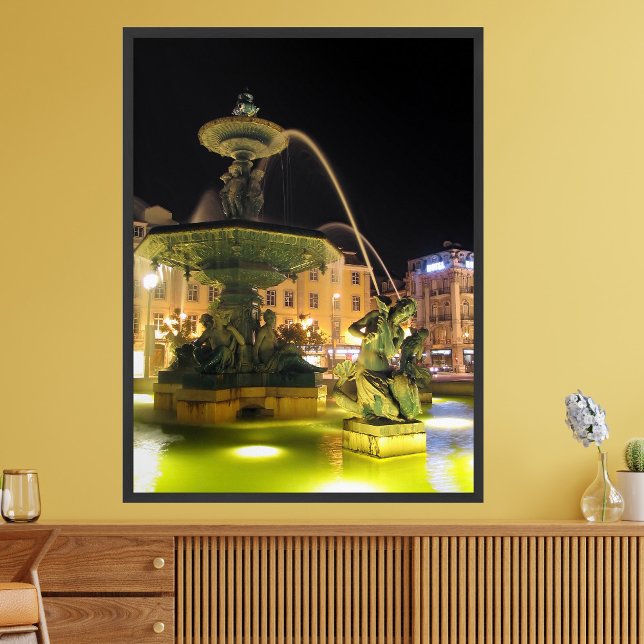 Póster Fuente iluminada y sirena. Rossio, Lisboa (Subido por el creador)
