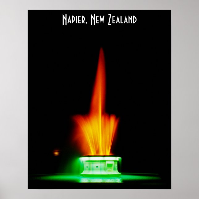 Póster Fuente Napier NZ (Frente)