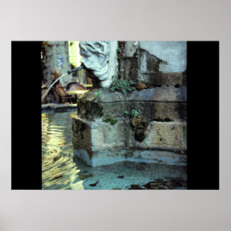 Póster Fuente romana, Aix-en-Provence, Francia