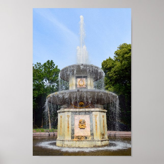 Póster Fuente romana, Peterhof, Rusia (Frente)