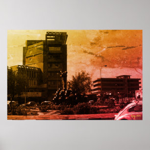Póster Fuente vintage de Bagdad Irak
