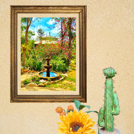 Póster Fuente y Jardín México