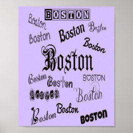 Póster Fuentes de Boston en Lavender
