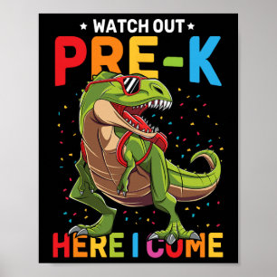 Póster Fuera Antes De La Noche Aquí Vuelvo Dinosaurio A L