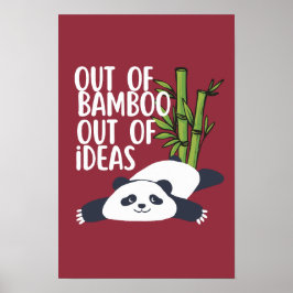 Póster Fuera de bambú, fuera de ideas Panda 