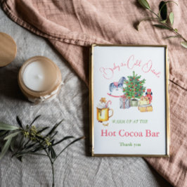 Póster Fuera del invierno hace frío en Baby Shower Hot Co