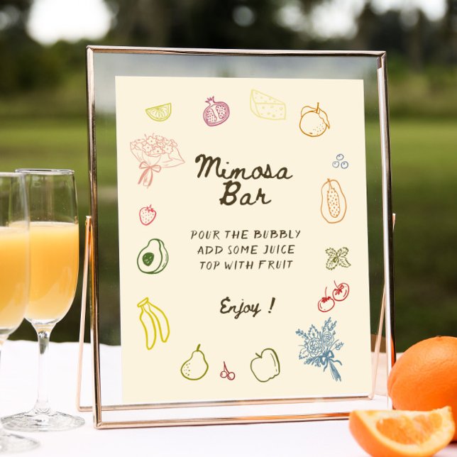 Póster Fuera del mercado desató ducha de novia Mimosa Bar (Subido por el creador)