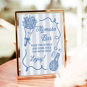 Póster Fuera del mercado desató ducha de novia Mimosa Bar