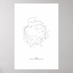 Póster Fuera del personal: Prélude, Cello Suite #1 en G M
